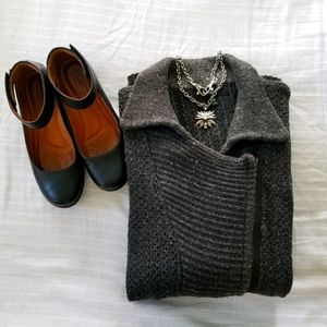 Mossimo Charcoal Grey Sz Medium Zippered Sweater